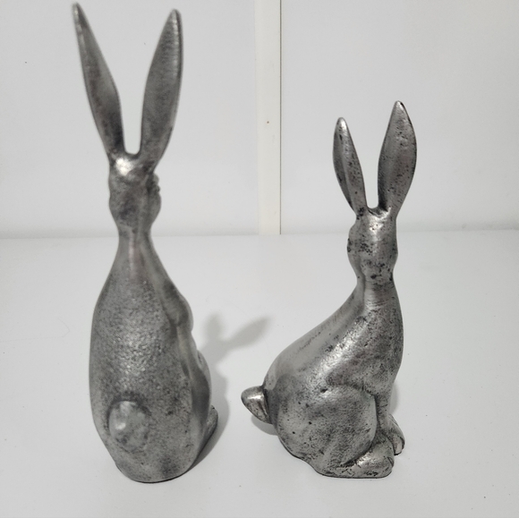 Pottery Barn Pewter Rabbit Set, Set Of 2 - Picture 2 of 8